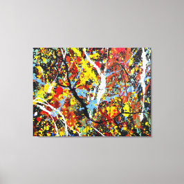 Lienzo SPLATTER COLORIDO LXXVIII - Pintura de acción -