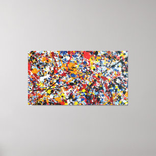 Lienzo SPLATTER COLORIDO VI - Pintura de acción -Resumen-