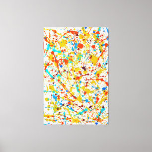 Lienzo SPLATTER COLORIDO XX - Pintura de acción -Resumen-