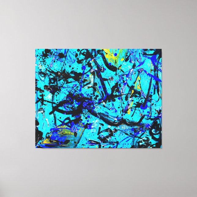 Lienzo SPLATTER COLORIDO XXIV - Pintura de acción - (Anverso)