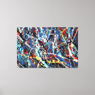 Lienzo SPLATTER COLORIDO XXXVI - Pintura de acción -