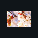 Lienzo Splendidas Flores De Sakura. Temporada Hanami De P<br><div class="desc">Un grupo de espectaculares flores de sakura sobre una rama de árbol. hojas naranjas, tallos verdes. El cielo azul y la niebla de flores de cerezo en el fondo. Una pintura digital extra grande de una fotografía. Impresión de lienzos floridos y estirados para decorar tu lugar o para ser usados...</div>