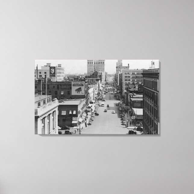 Lienzo Spokane, Washington, Riverside Avenue (Anverso)