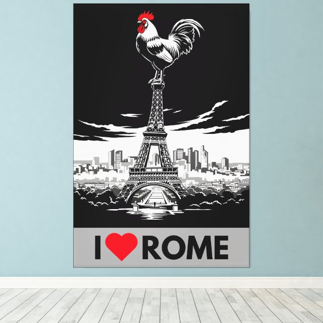 Lienzo Spoof I love Rome  (Insitu (piso de madera))
