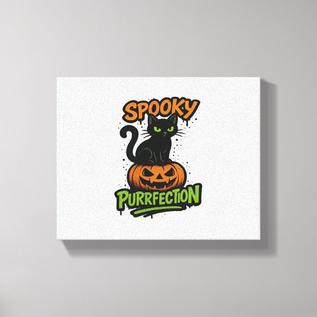 Lienzo Spooky Squad Retro Halloween Design (Texto negro)  (Anverso)