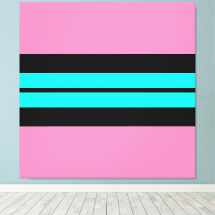 Lienzo Sporty Brillante Aqua Black White Pink Carreras St