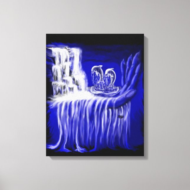 Lienzo Springenden Delfine (Anverso)