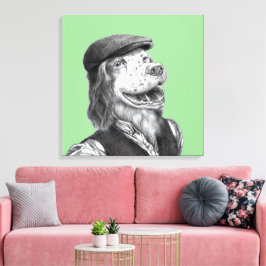 Lienzo Springer Spaniel con Gorra plano (Moegi)