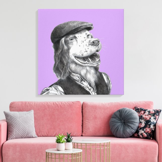 Lienzo Springer Spaniel con Gorra plano (Sumire) (Insitu (Sala de estar))