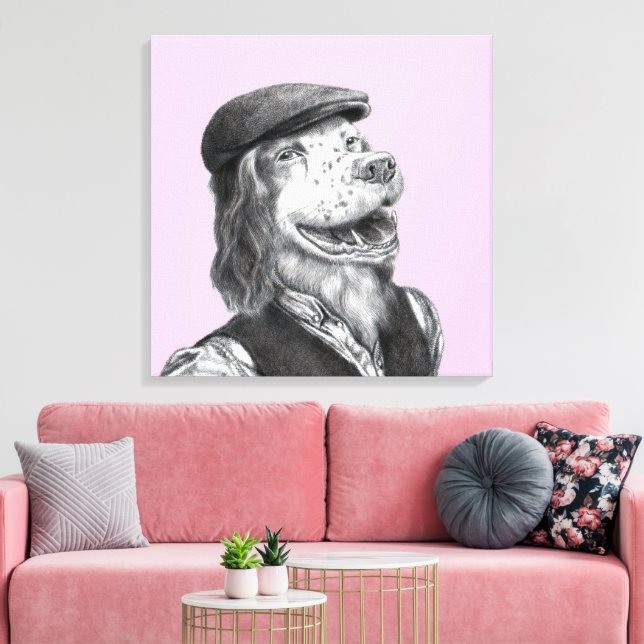 Lienzo Springer Spaniel con Gorra plano (Ume) (Insitu (Sala de estar))