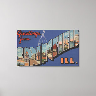 Lienzo Springfield, Illinois - escenas grandes de la