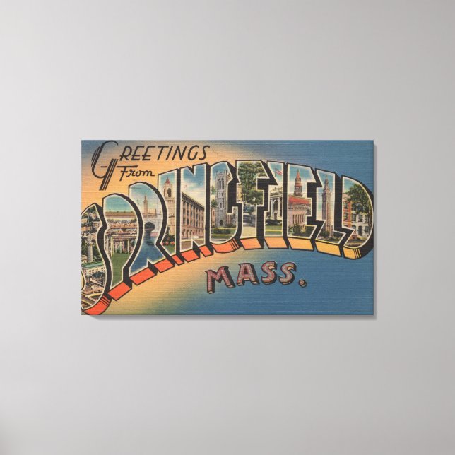Lienzo Springfield, Massachusetts - Letra grande 2 (Anverso)