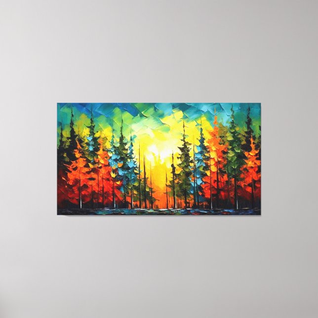 Lienzo Spruce phon colorido pintura salpicada (Anverso)