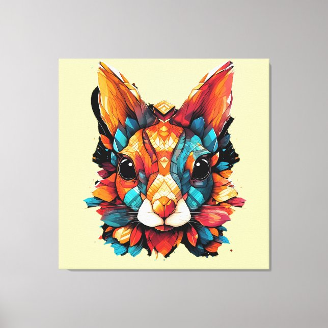 Lienzo Squirrel Popart (Anverso)