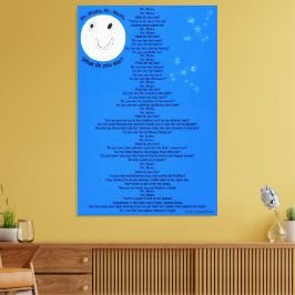 Lienzo Sr. Moon, Sr. Moon Divertido Poema Infantil 32" x 