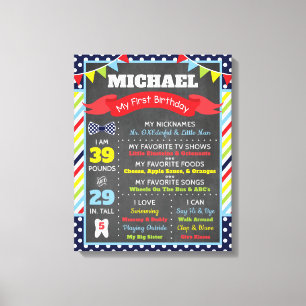 Lienzo Sr. ONEmaravilloso Poster de Chalkboard   Primer c