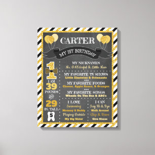 Lienzo Sr. ONEmaravilloso Poster de Chalkboard   Primer c