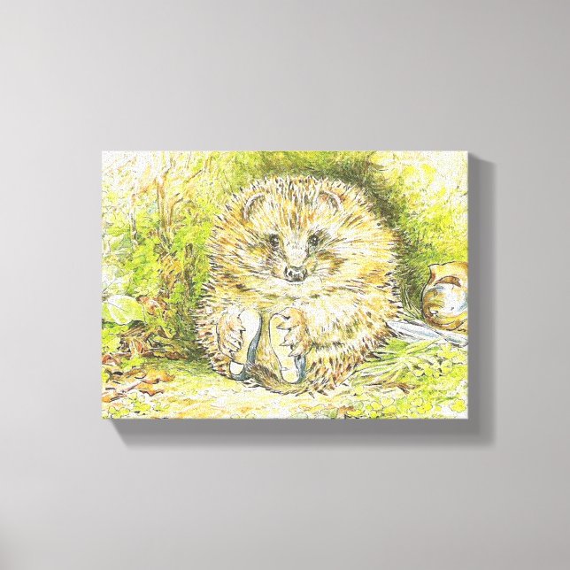 Lienzo Sr. Pricky Pin (Hedgehog) (de Beatrix Potter) (Anverso)