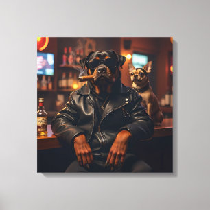 Lienzo Sr. Rottie Guay con Cigar