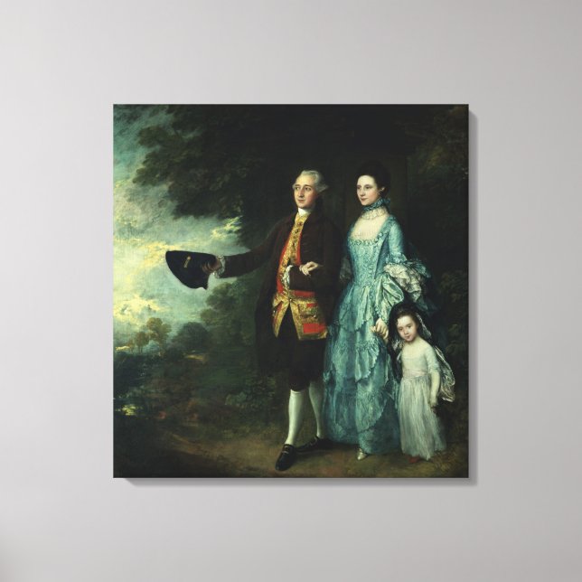Lienzo Sr. y Sra. George Byam y su mayor (Anverso)