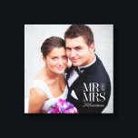 Lienzo Sr. y Sra. Personalizado Photo Canvas<br><div class="desc">Sube tu foto para crear un regalo único para ti o para otra persona! Vea nuestras colecciones completas en berryberrysweet.com. Los colores personalizados también están disponibles bajo petición. Diseño © berryberrysweet.com</div>