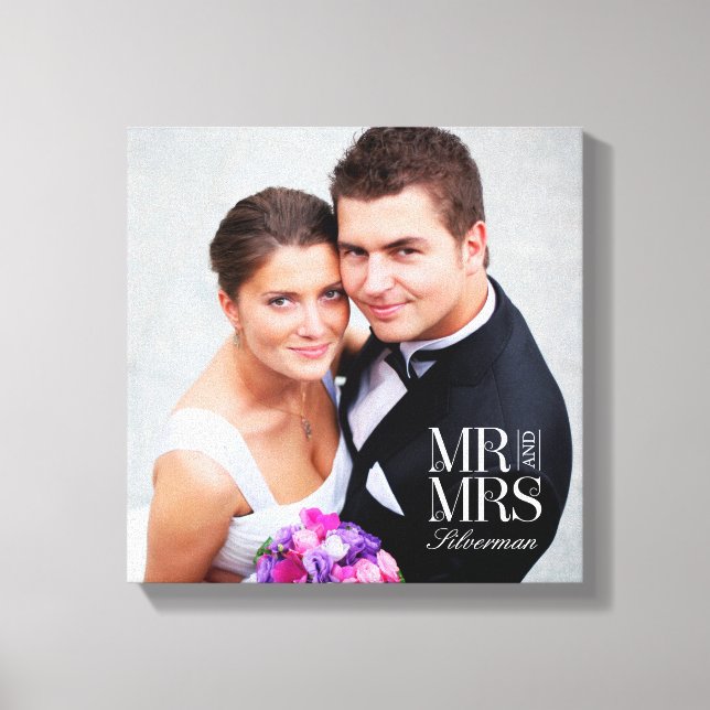 Lienzo Sr. y Sra. Personalizado Photo Canvas (Anverso)