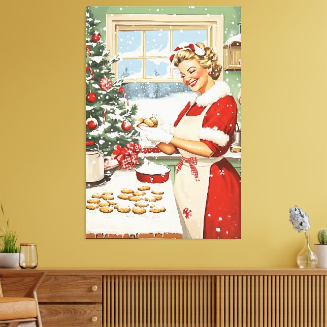 Lienzo Sra. Claus Holiday Baking Delight (Insitu (Sala de estar))
