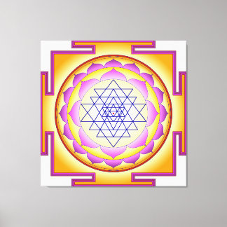 Lienzo Sri Yantra Chakra Shiva Shakti Navayoni Goddess 