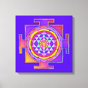 Lienzo Sri Yantra - Diseño de símbolo del hinduismo 1
