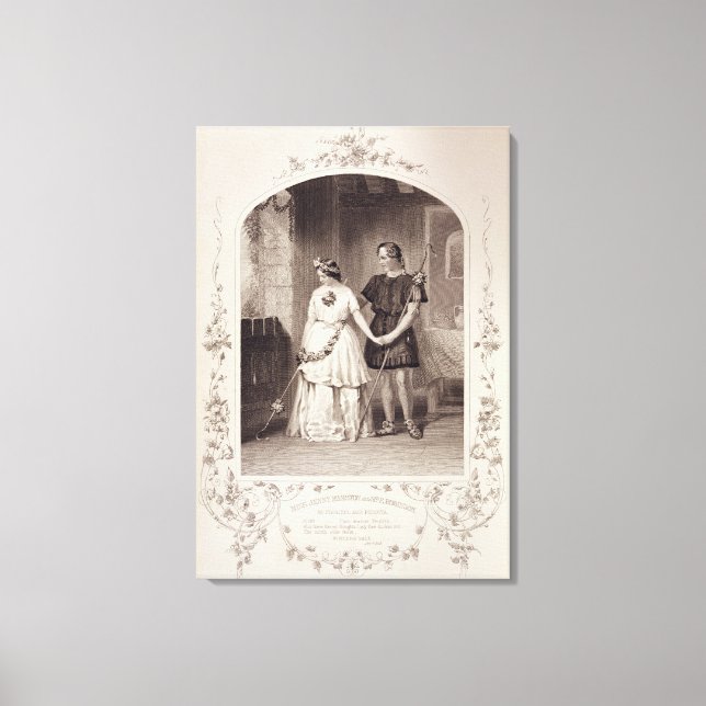 Lienzo Srta. Jenny Marston como Perdita y Sr. F. Robinson (Anverso)