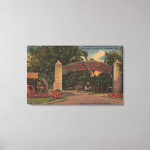 Lienzo St Augustine, FL - fuente de la entrada de la