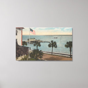 Lienzo St. Augustine, FL - Vista de la Bahía de Matanzas