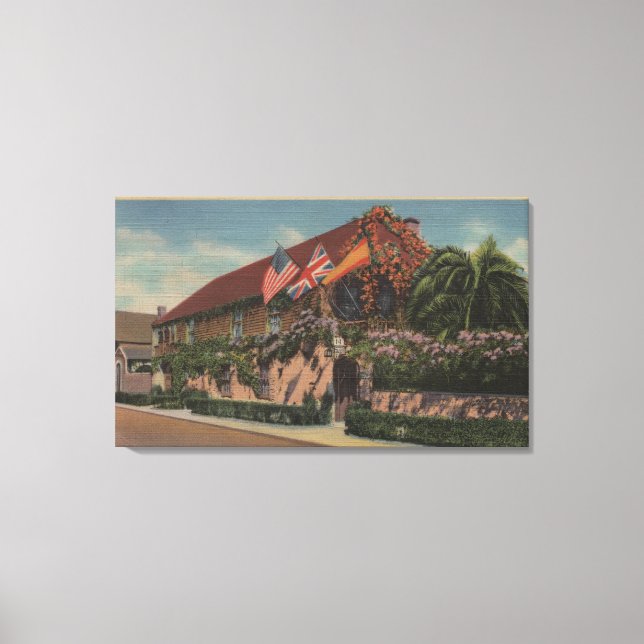 Lienzo St. Augustine, FL - Vista de San Francisco (Anverso)