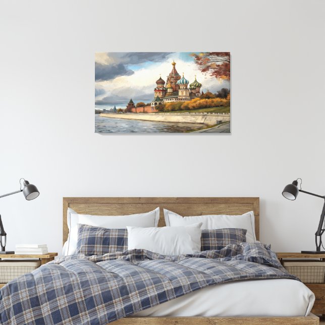 Lienzo St. Basil's Cathedral Canvas Art Print (Insitu(Dormitorio))