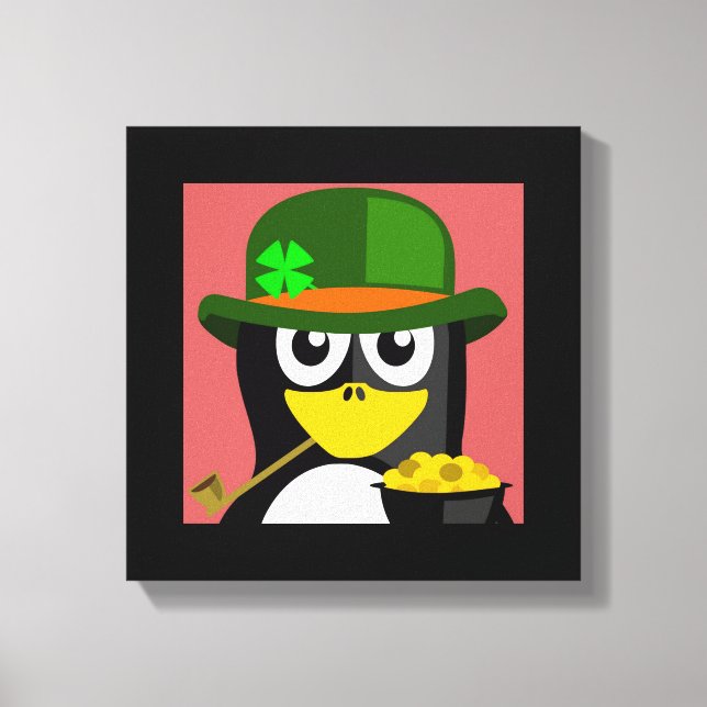 LIENZO "ST. EL DÍA DE PATRICK" PENGUIN (Anverso)