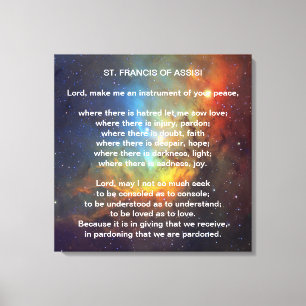 Lienzo St Francis del rezo de Assisi