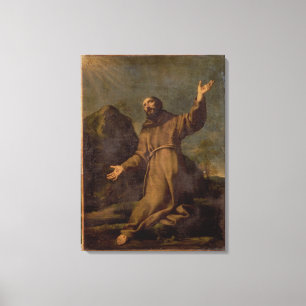 Lienzo St Francis que recibe los estigmas