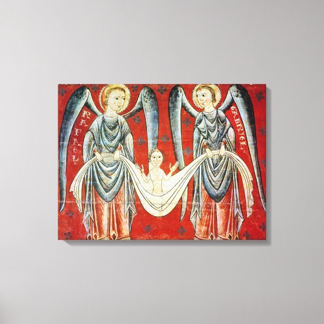 Lienzo St. Gabriel y St. Raphael, c.1200 (Anverso)