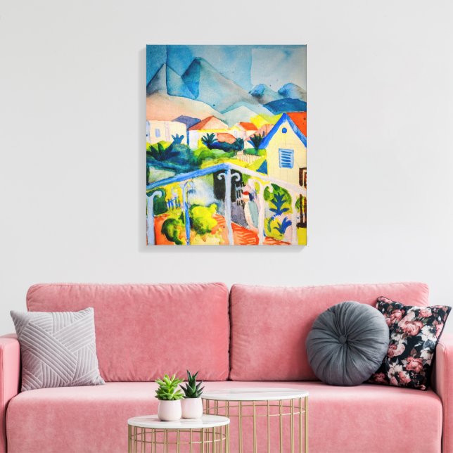 Lienzo St Germain cerca de Túnez | Auguste Macke | (Insitu (Sala de estar))