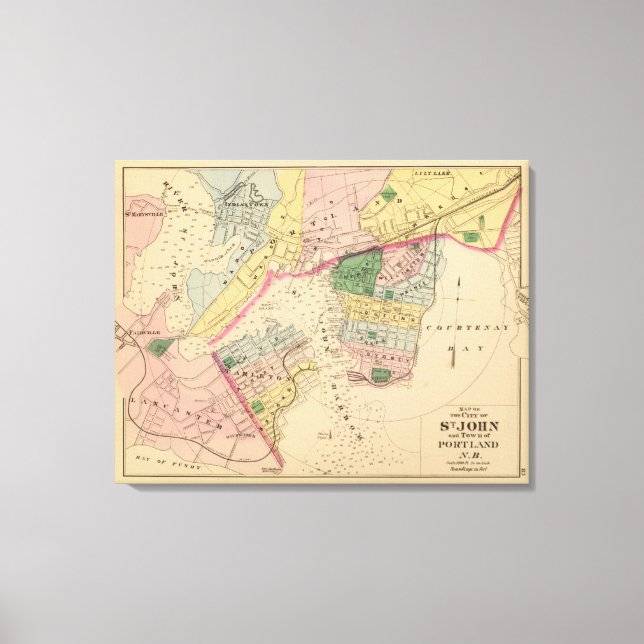 Lienzo St John, Portland, NB (Anverso)