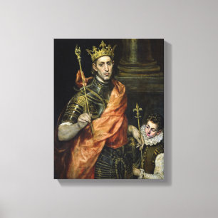 Lienzo St. Louis y su página, c.1585-90