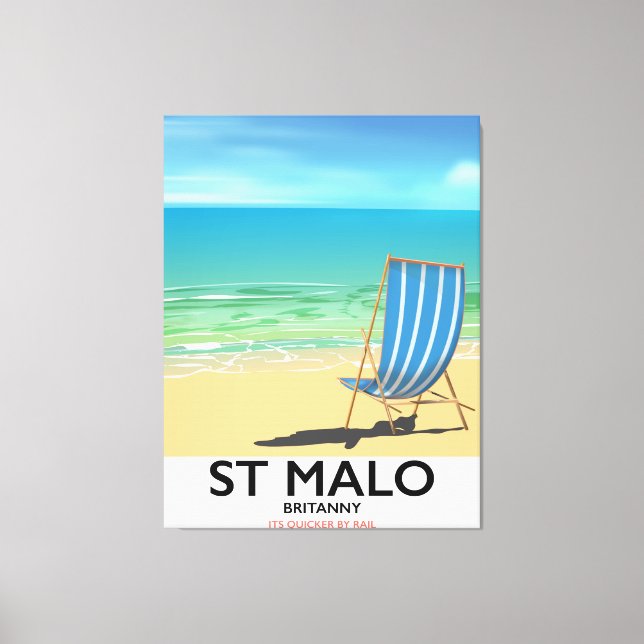 Lienzo St Malo, poster de Britanny Beach (Anverso)
