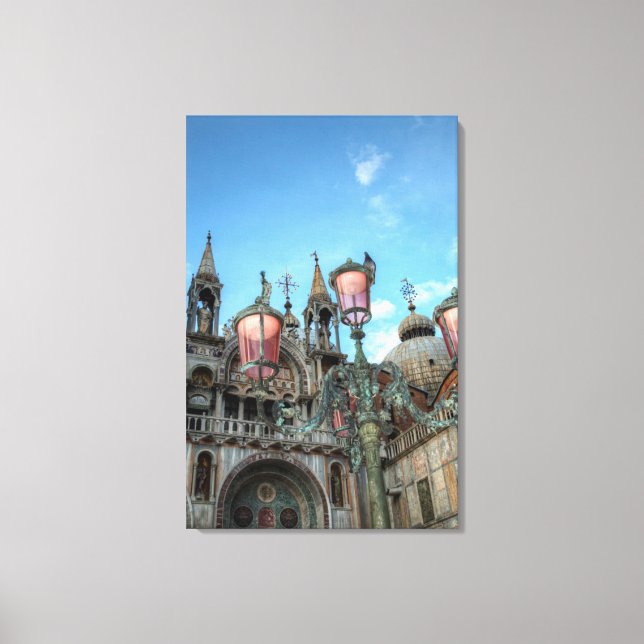 Lienzo St. Marks y lámpara, Venecia, Italia (Anverso)
