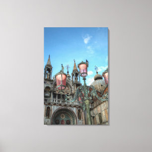 Lienzo St. Marks y lámpara, Venecia, Italia