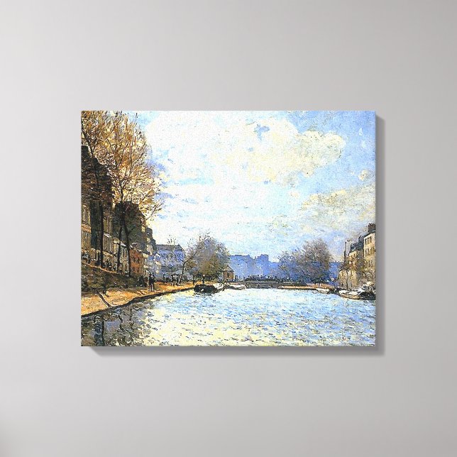 Lienzo St Martin Canal Alfred Sisley (Anverso)