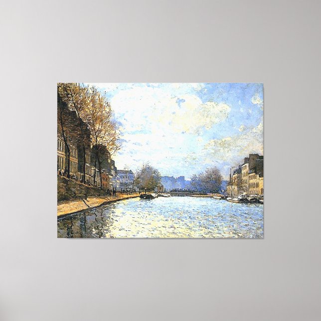 Lienzo St Martin Canal Alfred Sisley (Anverso)