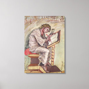 Lienzo St Matthew, de los evangelios de Ebbo