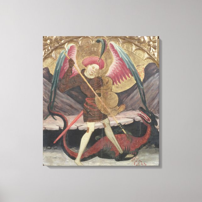 Lienzo St Michael Vanquishing Evil, c.1480 (templa on pa (Anverso)