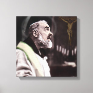 LIENZO ST PADRE PIO QUE CELEBRA LA MASA