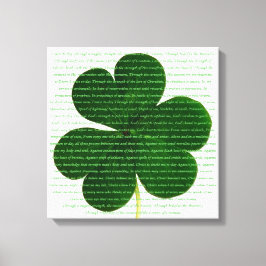 Lienzo St. Patrick Poem El grito de ciervos Shamrock